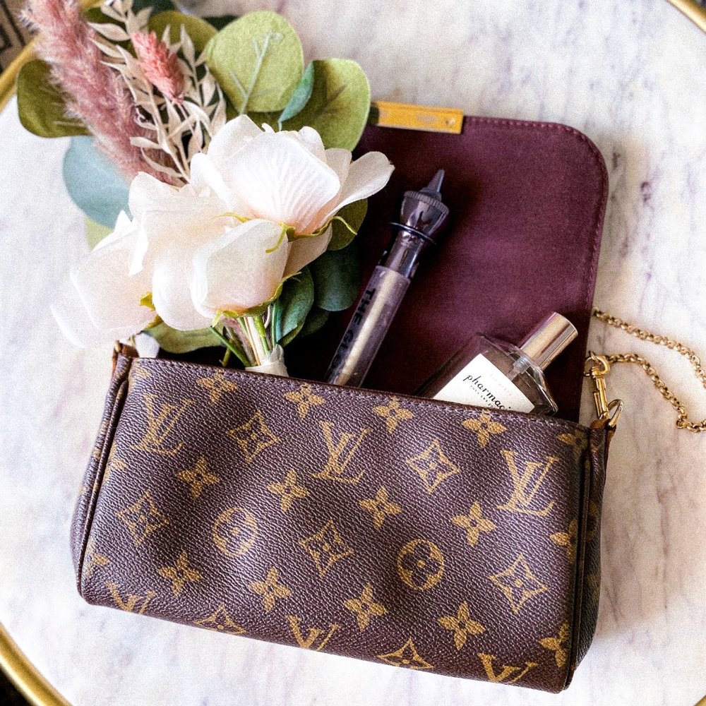 Y2K 90s Louis Vuitton Monogram Favorite PM Mini Clutch Shoulder Bag COA Dust Bag - Picture 10 of 13